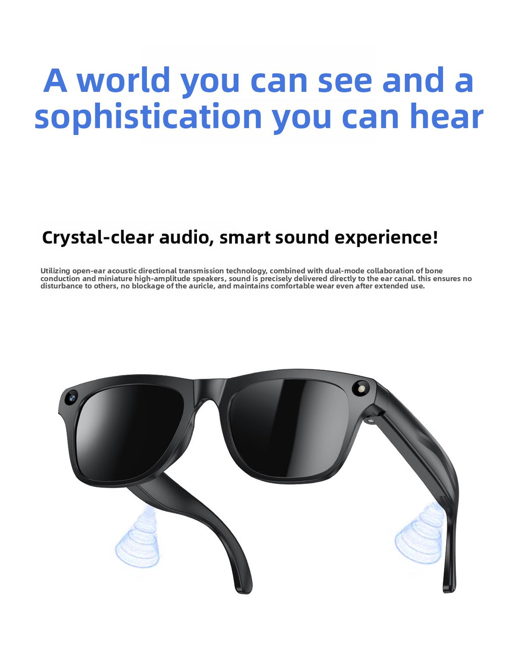 AI Smart Glasses M65 Photochromic - App interface screenshot
