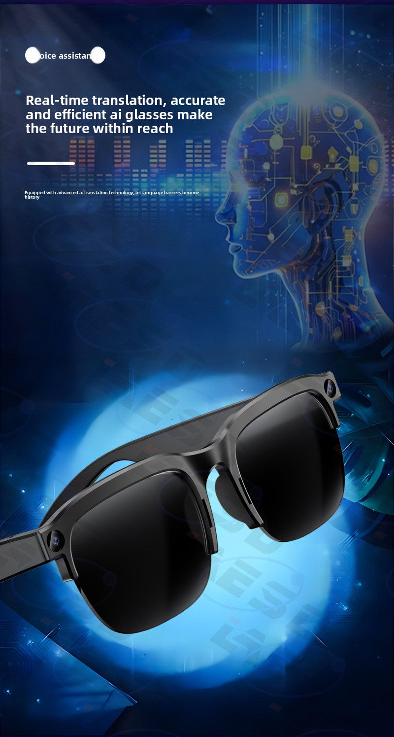 AI Smart Glasses 4K Camera Bluetooth 5.3 - Cycling outdoor shot