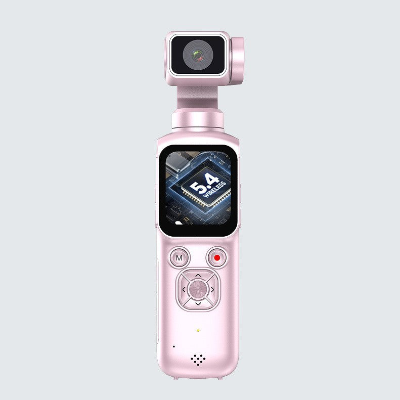 Pocket gimbal camera folded compact for travel and vlogging