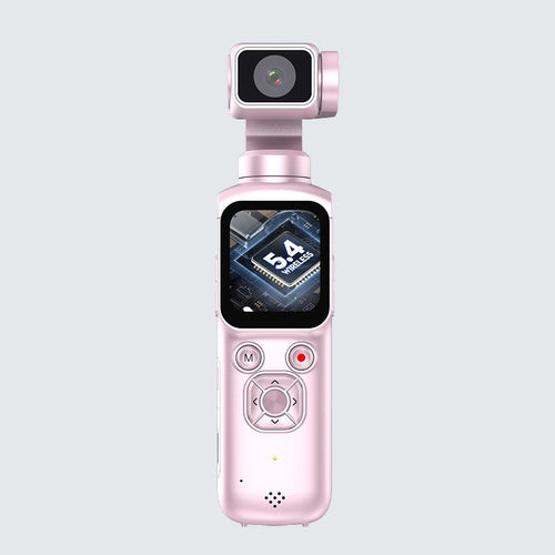 Pocket gimbal camera folded compact for travel and vlogging