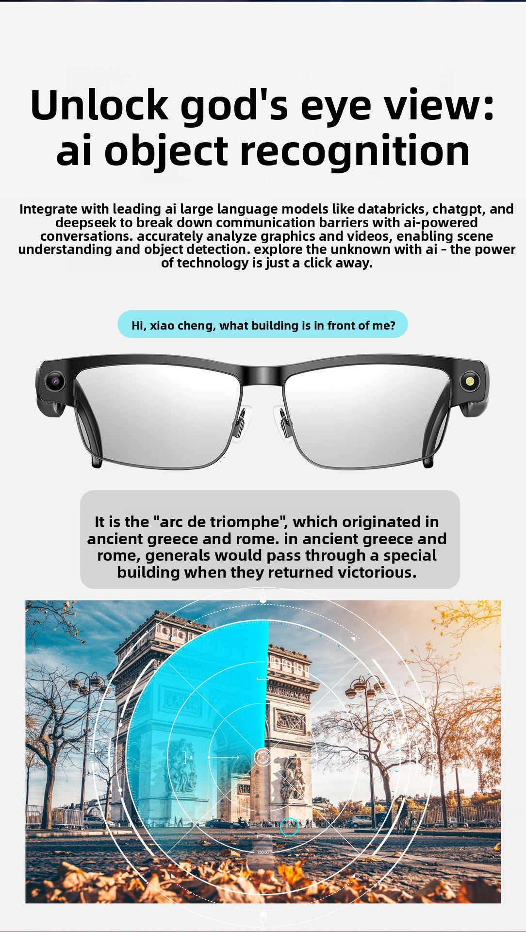 Bluetooth Eyewear Camera AI Translation - UV protection rating