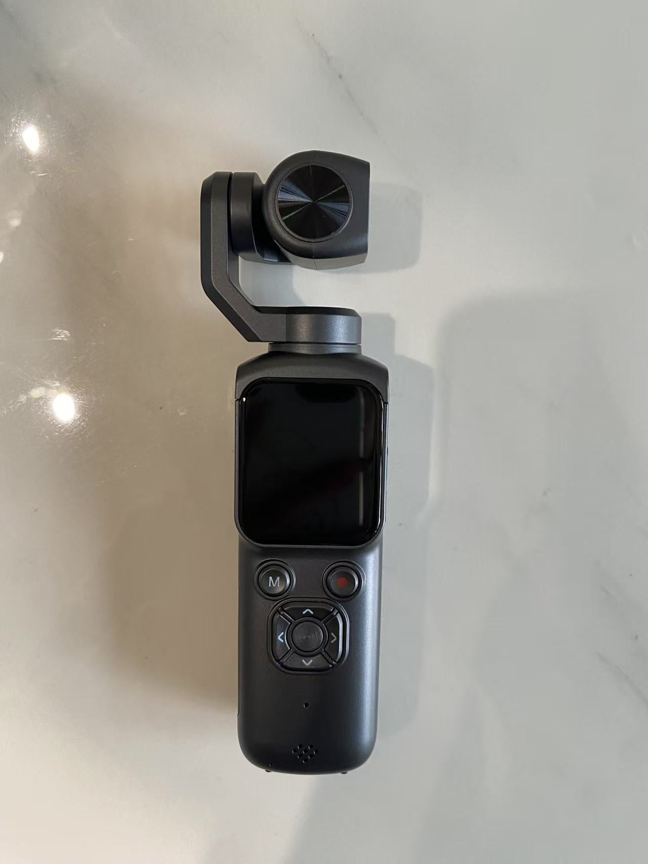 4K pocket gimbal camera package contents and travel pouch