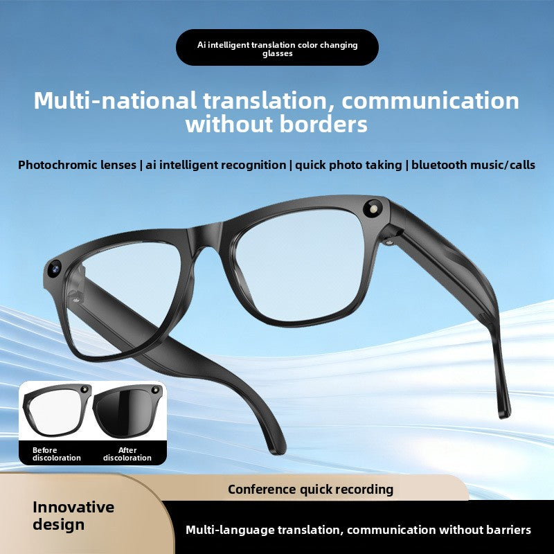 AI Smart Glasses M65 Photochromic - Photochromic lens transition
