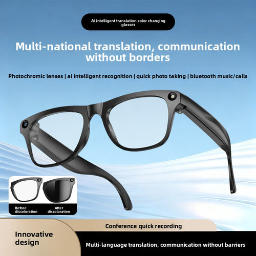 AI Smart Glasses M65 Photochromic - Photochromic lens transition
