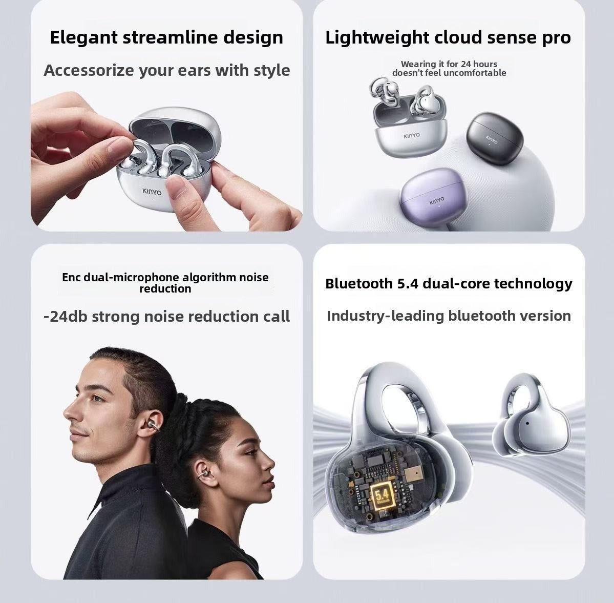 AI Smart Translation Bluetooth Earbuds - Compact size in hand
