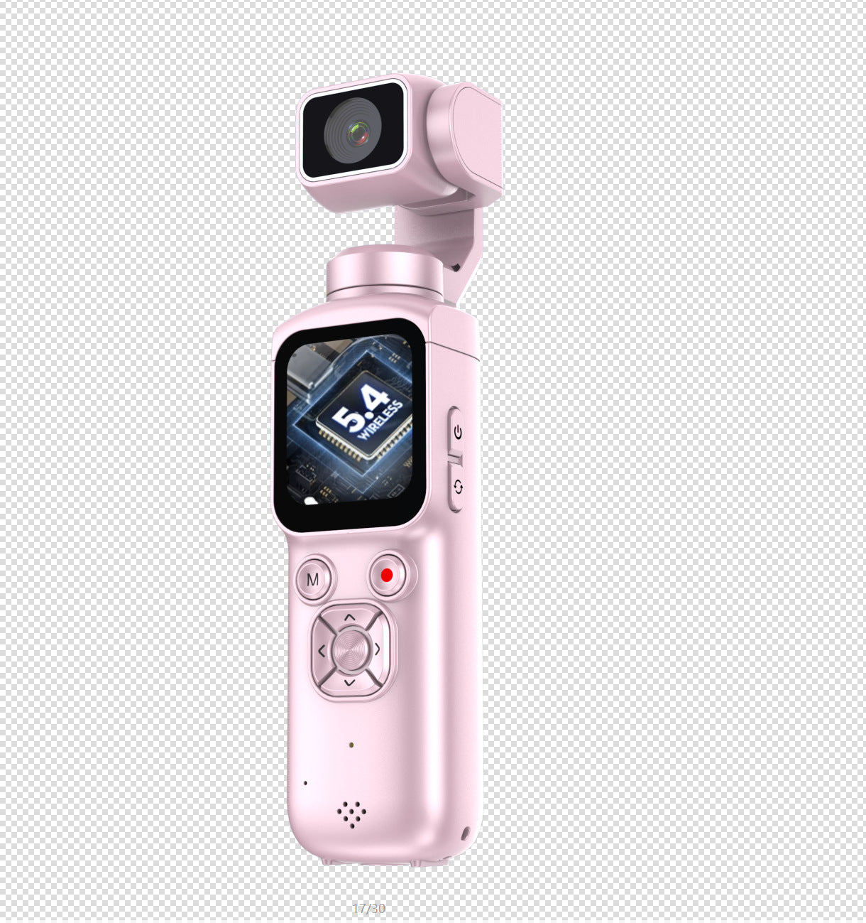 Black 4K pocket gimbal camera color option product view