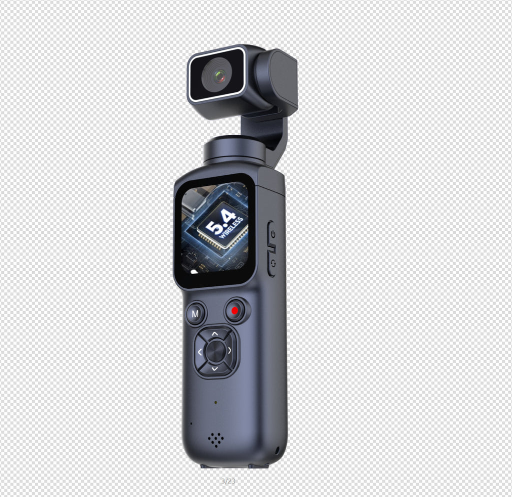 Handheld gimbal camera in white color option for stable footage