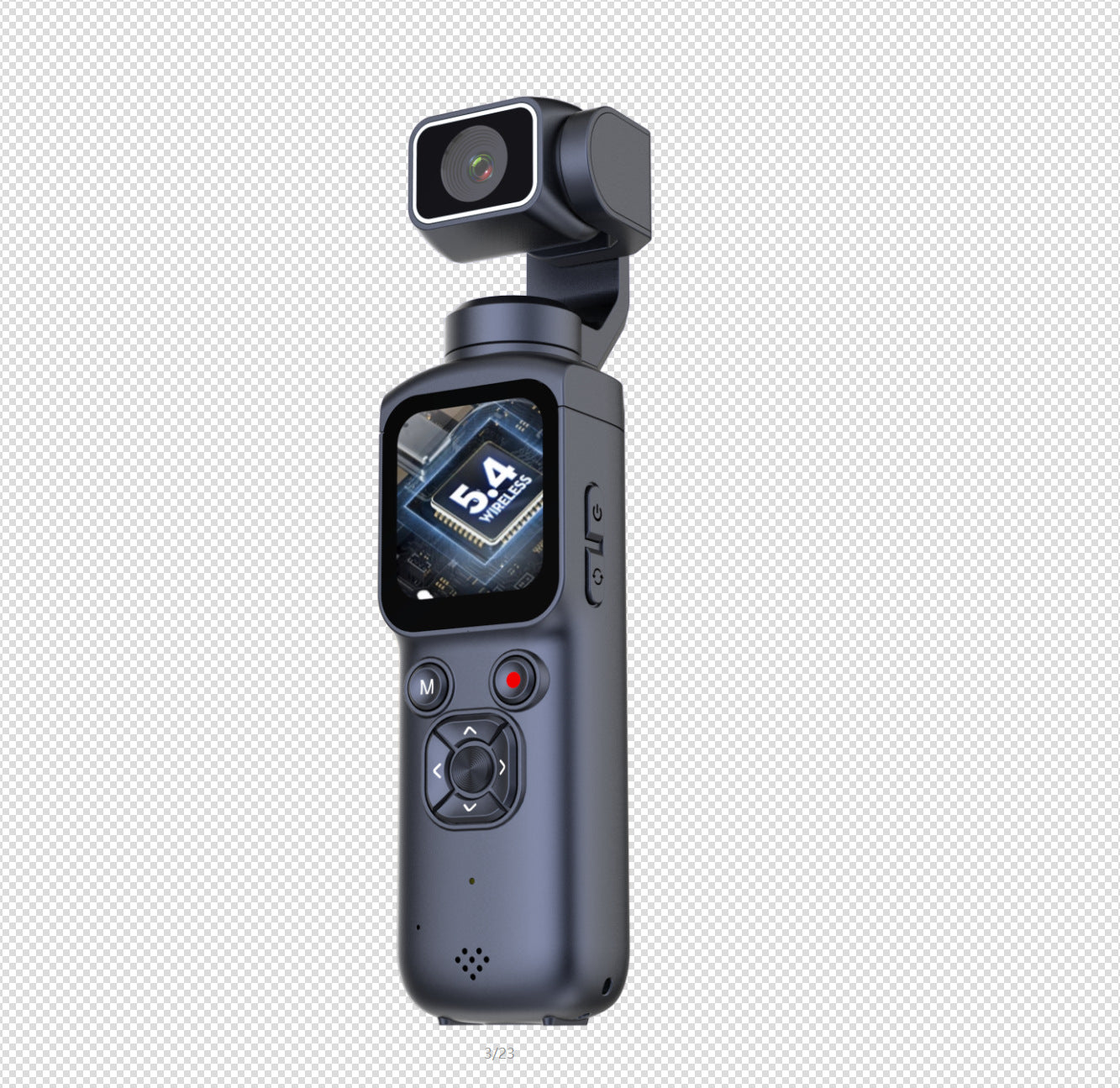Handheld gimbal camera in white color option for stable footage