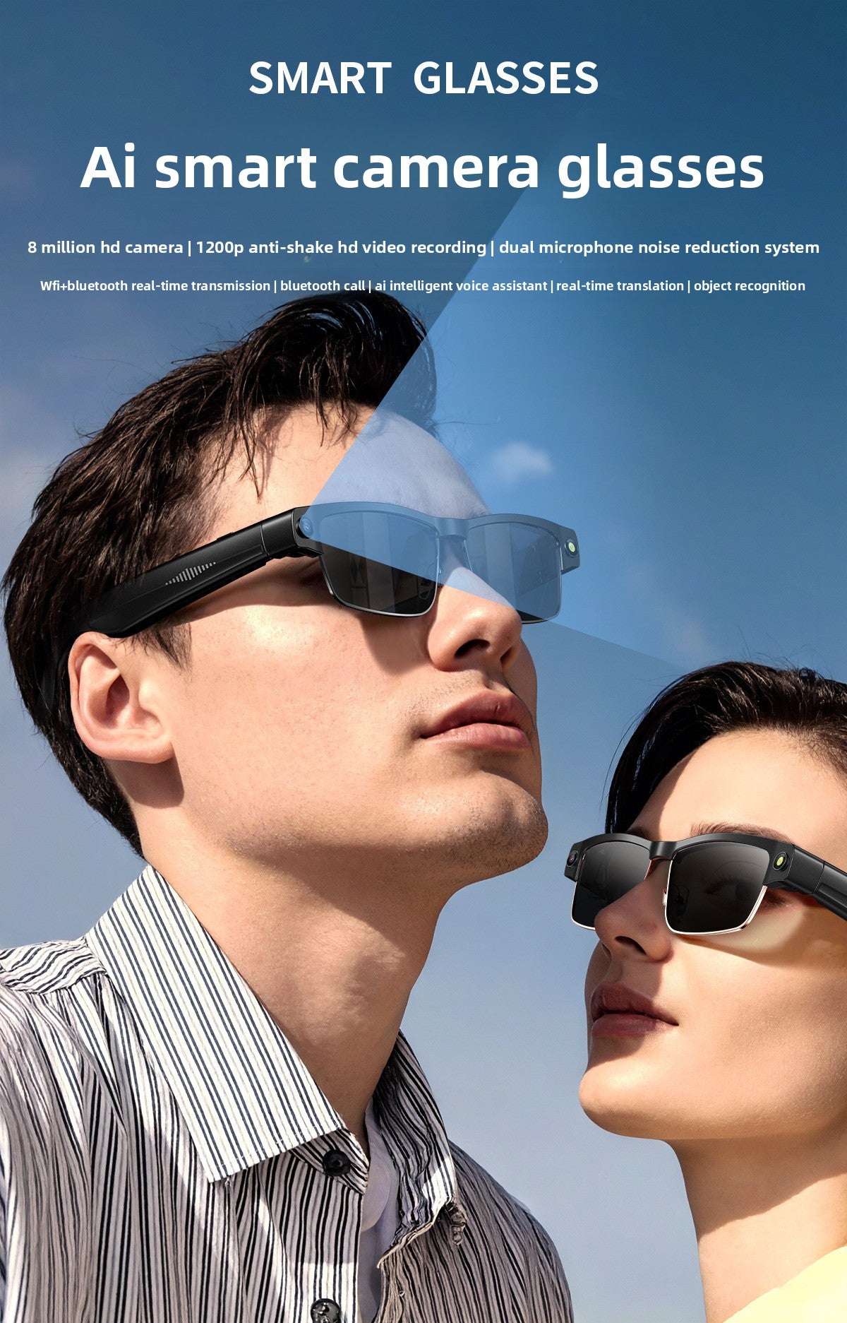 Bluetooth Eyewear Camera AI Translation - AI translation screen
