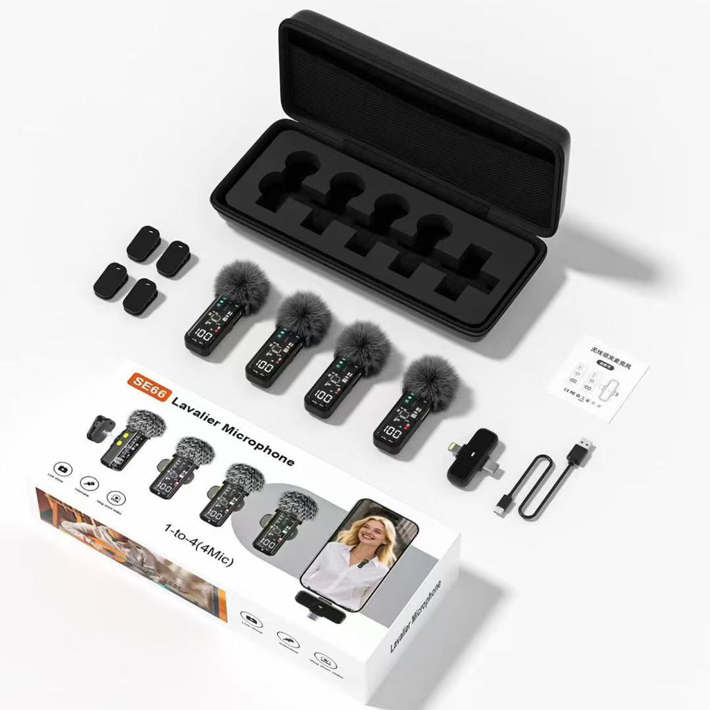 Wireless Lavalier Microphone SE66 - Interview two-person setup