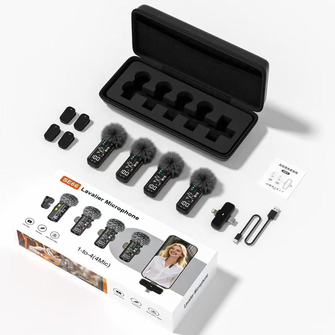 Wireless Lavalier Microphone SE66 - Interview two-person setup