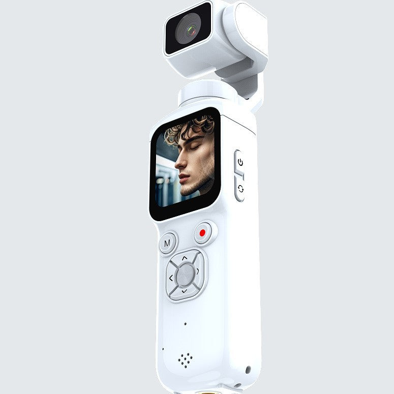 3-axis gimbal camera lens and stabilizer detail close up