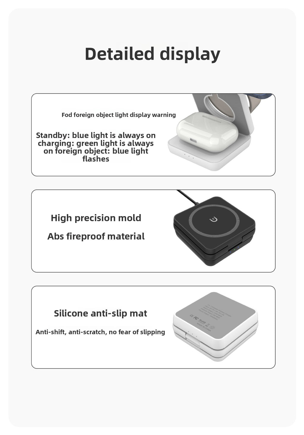 Magnetic Foldable 3-in-1 Wireless Charger - Charging distance test