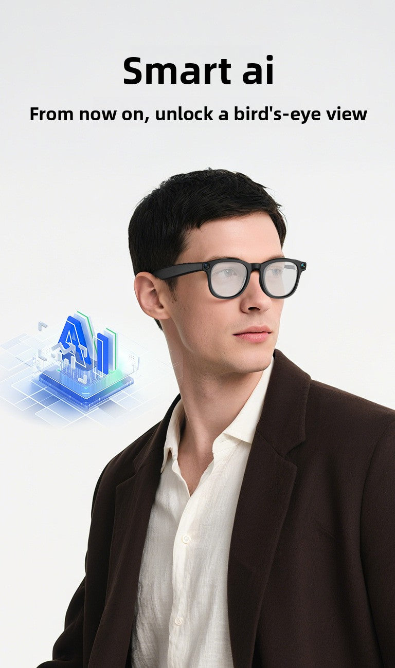 AI Smart Glasses G2 Anti-Shake Camera - Face wearing side profile
