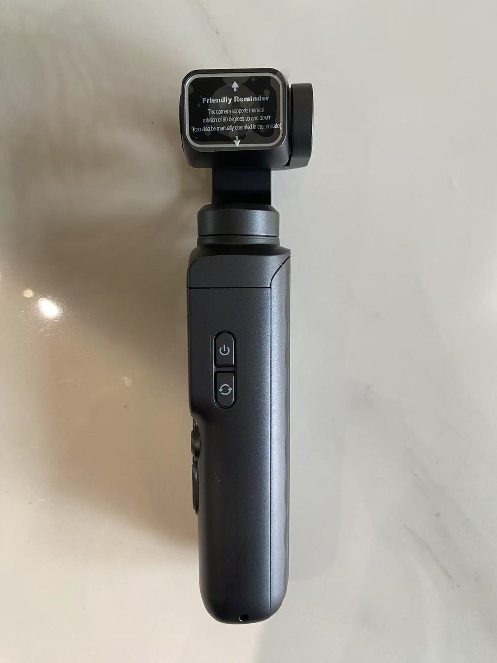 Compact handheld stabilizer camera lifestyle view for creators