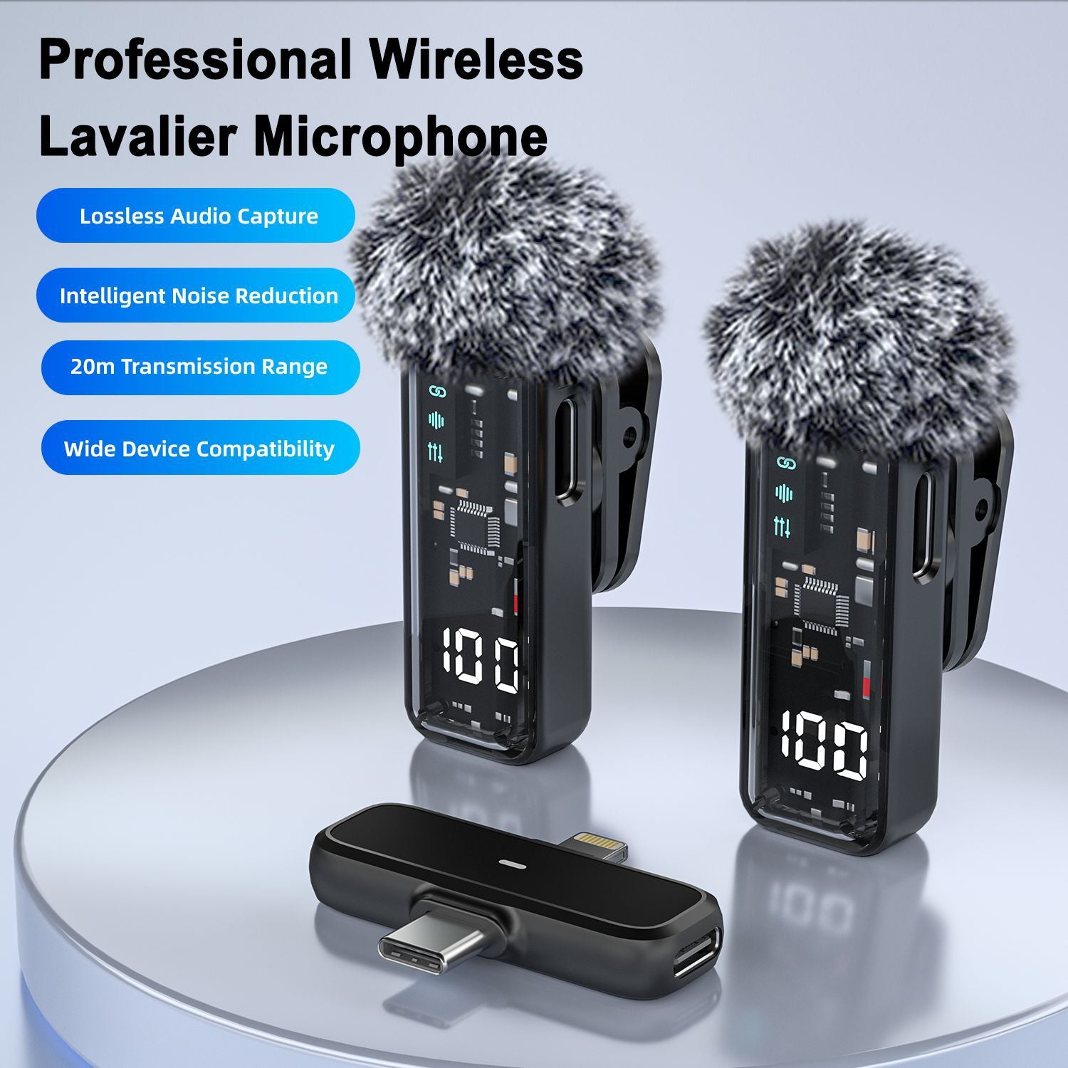 Wireless Lavalier Microphone SE66 - SE66 transmitter receiver pair