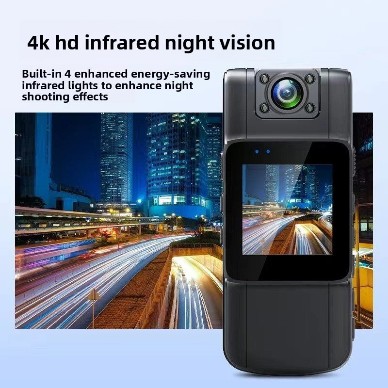 4K Waterproof Night Vision Action Camera - Helmet mount cycling setup