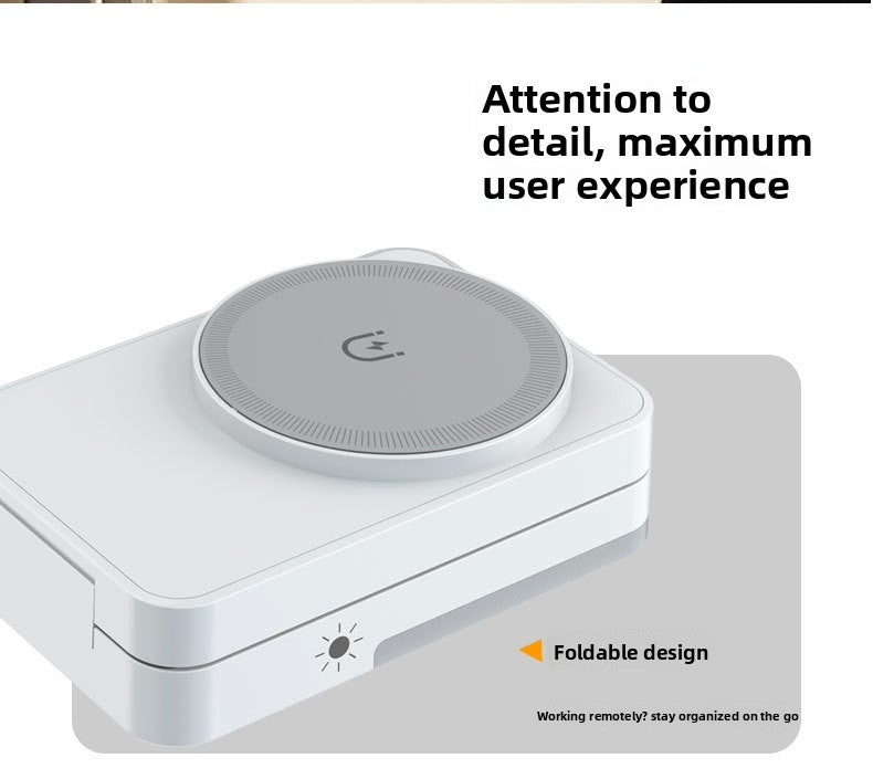 Magnetic Foldable 3-in-1 Wireless Charger - Temperature control safety