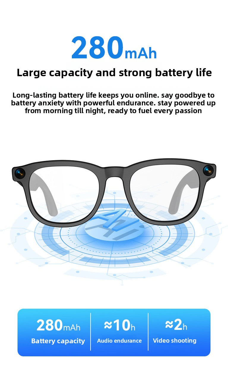 AI Smart Glasses G2 Anti-Shake Camera - Water resistance IPX4