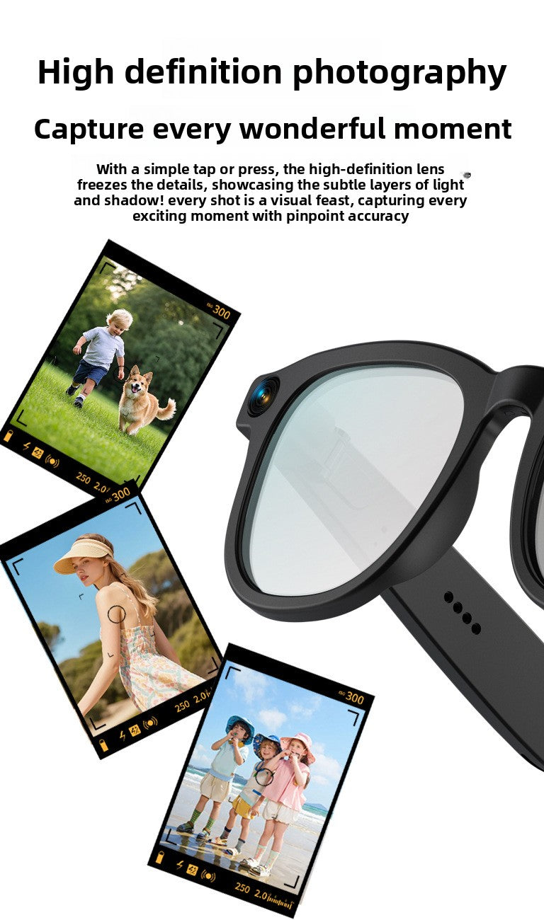 AI Smart Glasses G2 Anti-Shake Camera - Touchpad controls